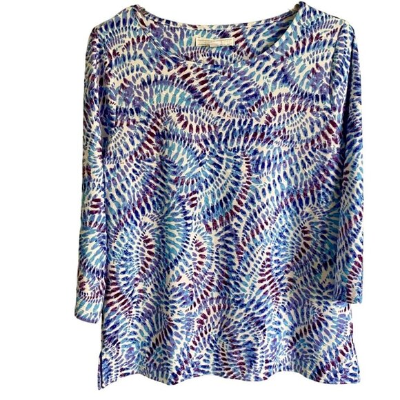 Juniper + Lime 3/4 Sleeve Jacquard Colorful Print Women's Medium NEW - Picture 1 of 8